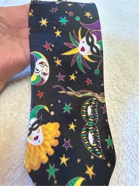 🎁3 for $30 - Mardi Gras Mask & Jester Print Neck Tie
